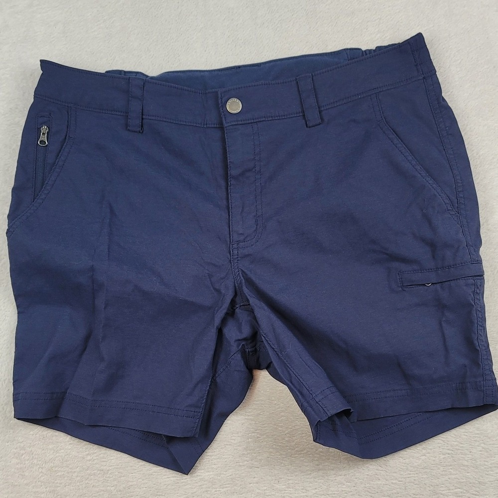 Duluth Trading Co Womens Navy Blue Nylon Spandex Hiking Utility Shorts Size 12